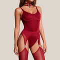 Sculpting Bodysuit Lingerie Set with Stockings & Sleek Contour Fit