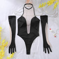 Mesh One-Piece Swimsuit Set  Backless