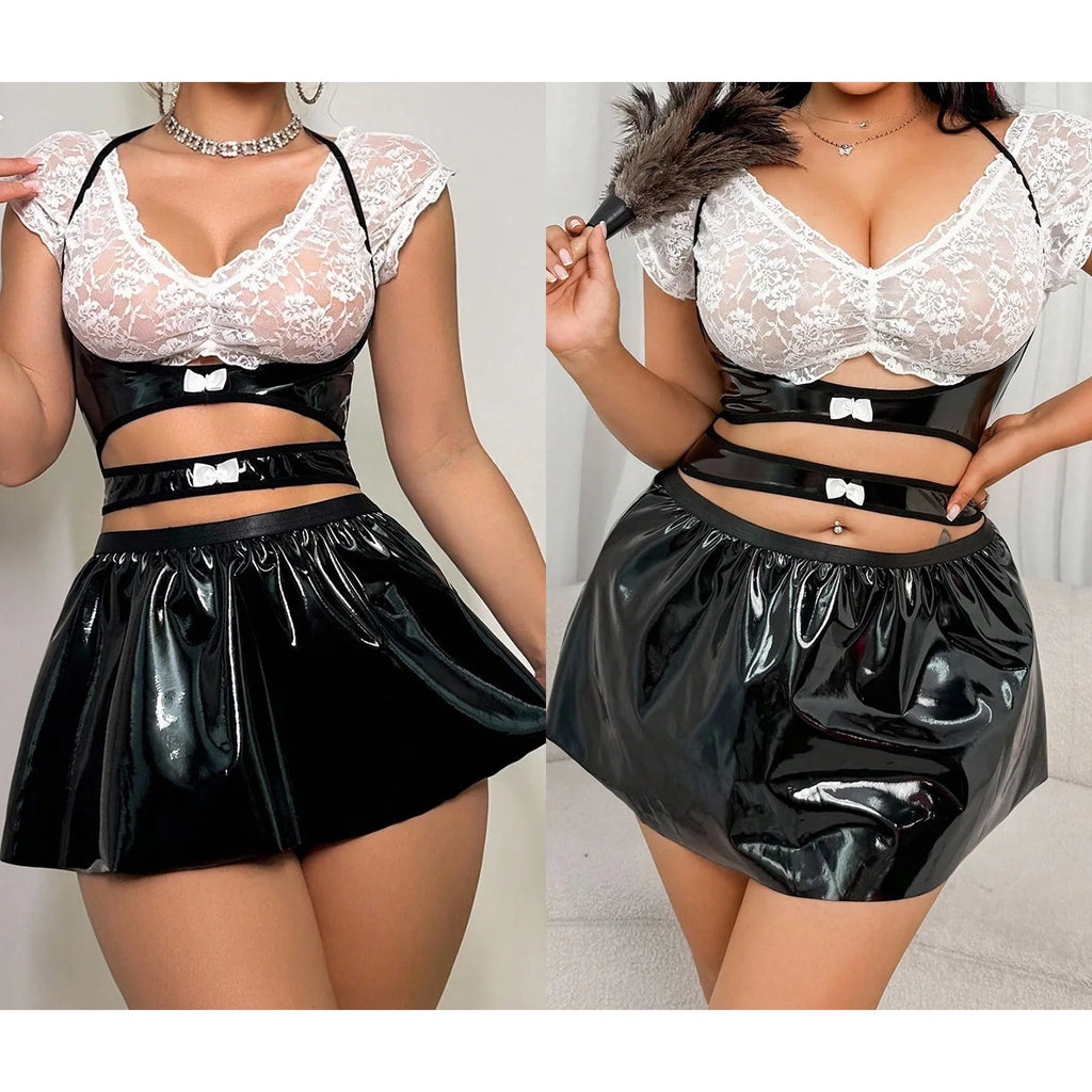 Lace Maid Cosplay Lingerie Dress for Women