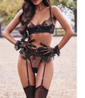 Honey 3-Piece Lingerie Set with Gloves & Stockings