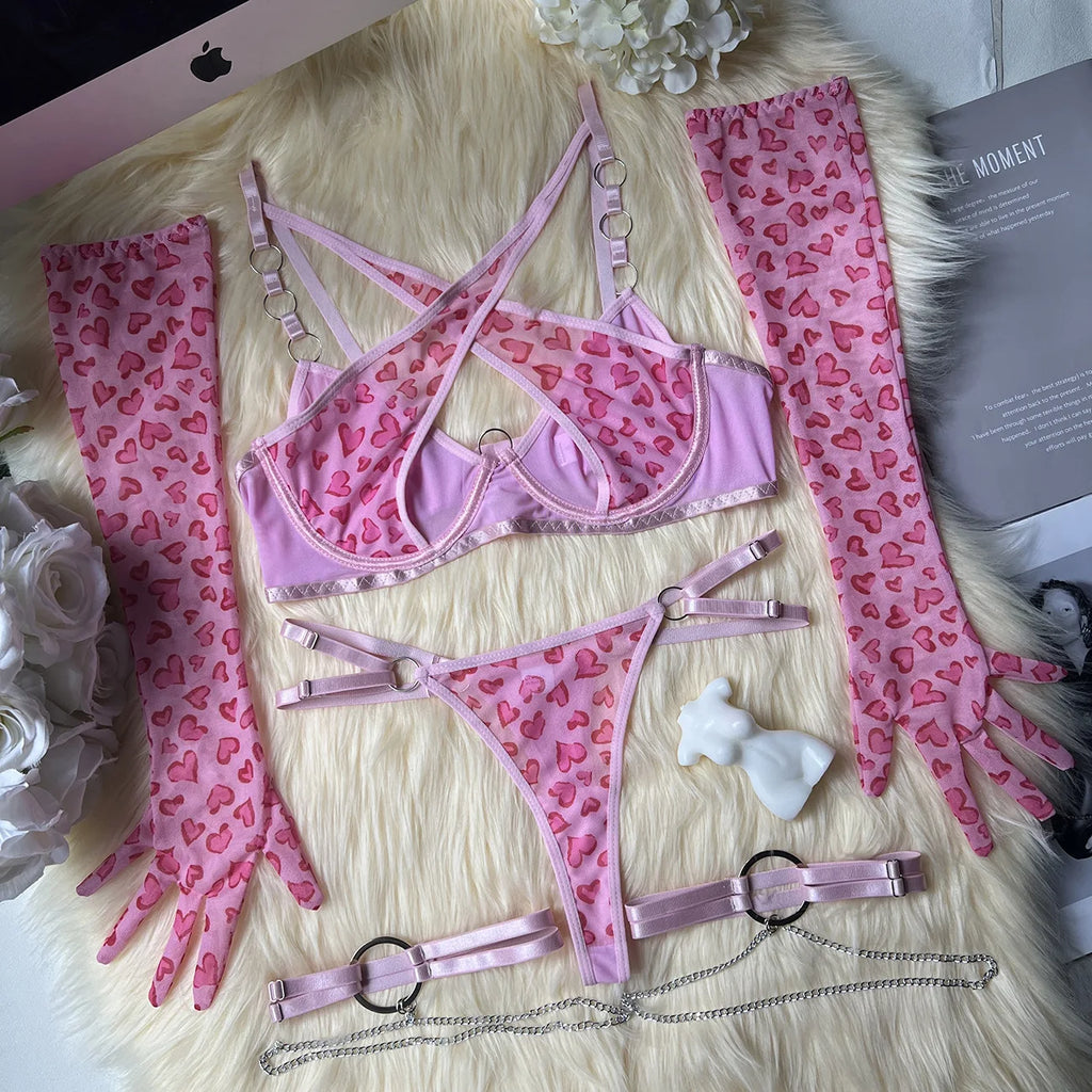 Leopard Lace Lingerie Set