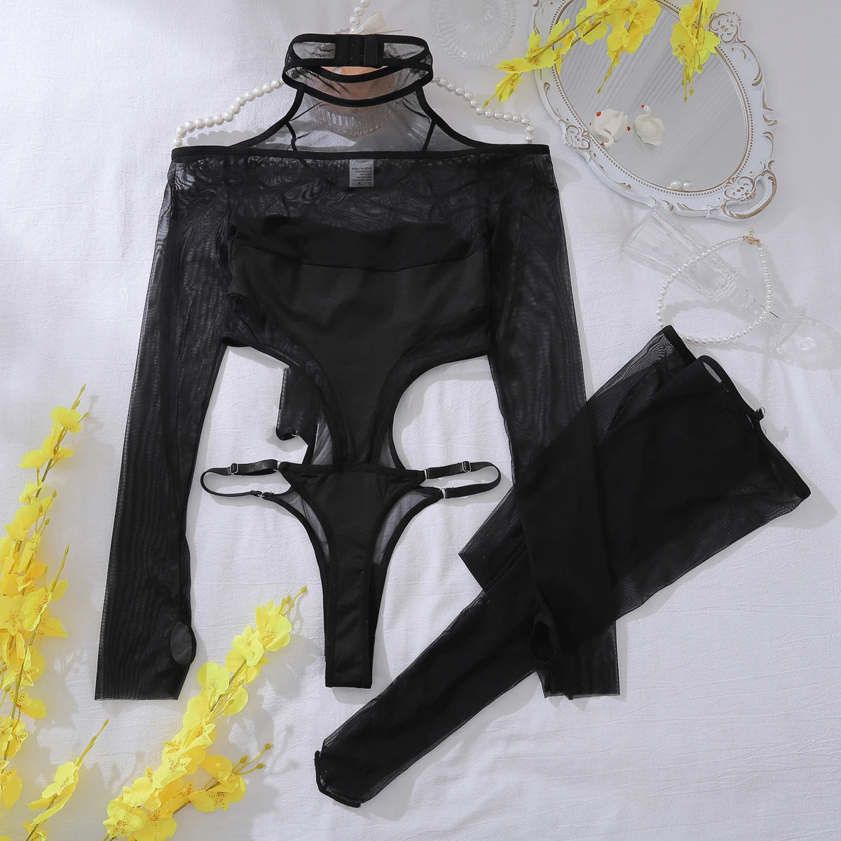 Sexy Off-Shoulder Bodysuit Lingerie