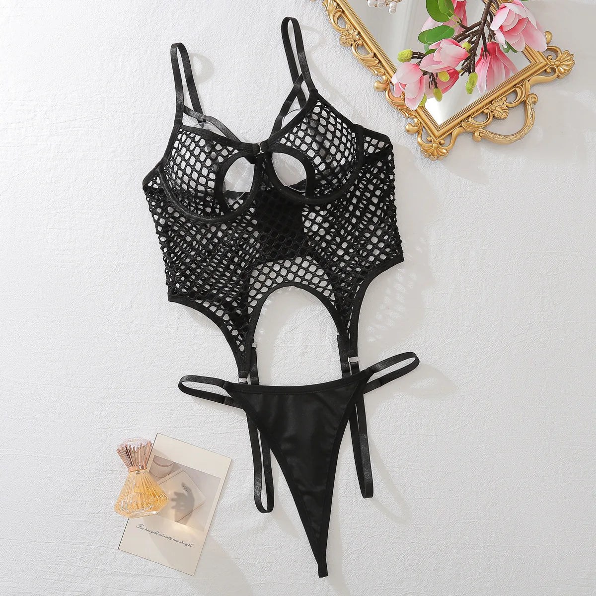 Fishnet Bodysuit Lingerie Set