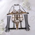 Strappy Bandage 6-Piece Lingerie Set