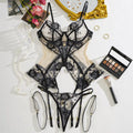 Elegant Mesh Lace 3-Piece Lingerie Set